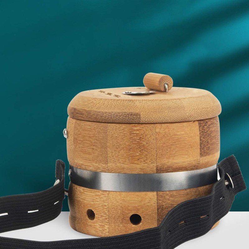 Healifty Moxibustion Box Bamboo Moxa Burner Holder 3- Gear Adjustable