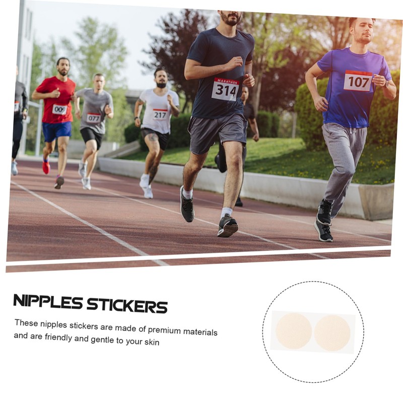 ORFOFE 50pairs for Sports Chest Patch Male Shields Breathable Pads