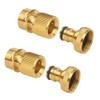 Hooshing Garden Hose Quick Connectors Solid Brass 3/4" GHT Male