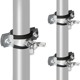 Metal Squirrel Baffle Bracket for Bird Feeder Pole, Heavy Duty Squirrel Baffle Buckle Stopper Support Holder for Bird Feeder Poles and Shepherds Hooks, 3 Pack