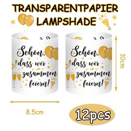 12 Lantern Table Decoration Birthday, New Year's Eve Decoration, Fancy Dress Decoration, Wedding Decoration Table, Birthday Decoration Women Men Girls Boys, Beautiful That We Celebrate Together, for