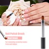 3pcs Gel Nail Brush Set Oval, Flat & Angled Tips
