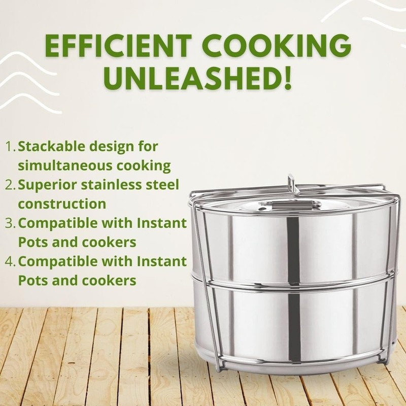 Stackable Stainless Steel Insert Pans - Inserts for Instant Pot