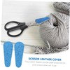 TOVINANNA 2pcs Leather Scissor Covers Durable Trimming Tool Protection Sleeve