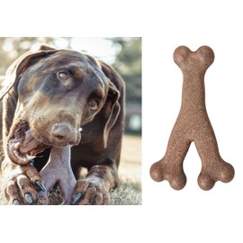 Dog Chew Bone for Aggressive Chewers Long-Lasting for Small, Medium, Large Dogs, Durable - Outdoor Adventure, Fetch Training. Chicken & Beef Flavoured - No Smell, No Odour (Dog Bone Beef - 1)