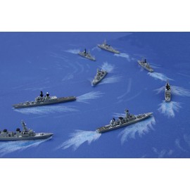 Fujimi Model 1/3000 Collecting Warships Series No.34 EX-1 Maritime Self-Defense Force 1st Escort Group (1998 (with helicopter) Warship-34EX-1