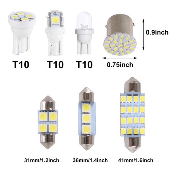 Unbranded 28X White T10 & 31mm LED Interior Package Kit