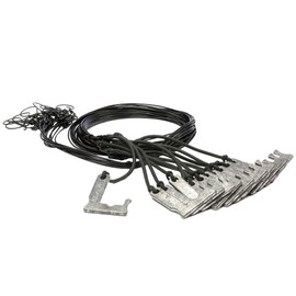 Rig'Em Right Waterfowl Pre-Rigged Duck Hunting J-Weights on 72 Inch Monofilament Mainline with Crimps, Bungee Cord and Decoy Rigging Swivels (4-oz Weights)