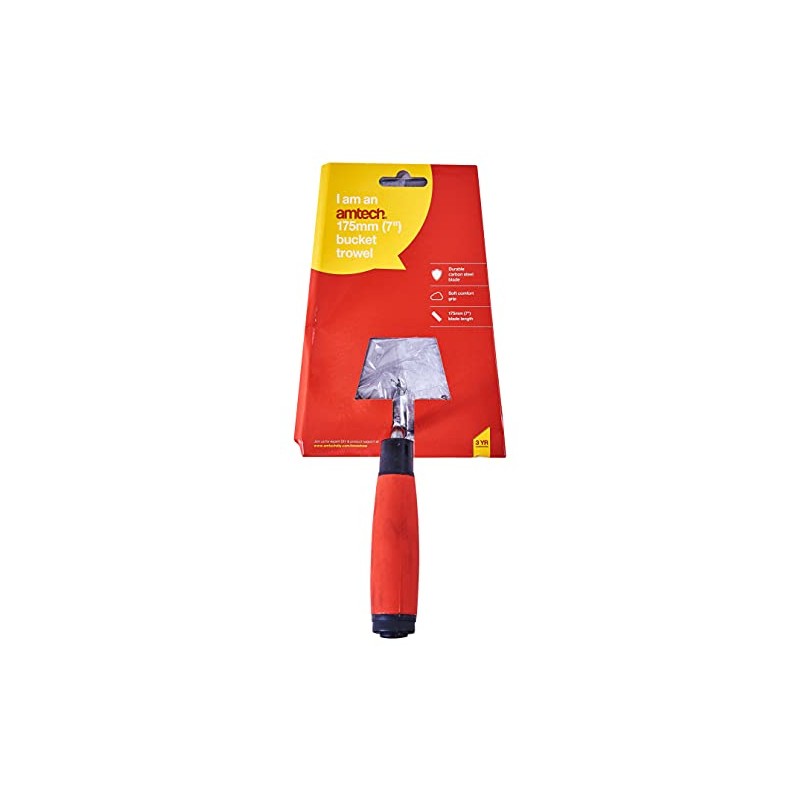 Amtech G0325 180mm (7") Bucket Trowel with Soft Grip