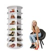 Lvrunben 7 Tier Rotating Shoe Rack, 360 Spinning Lazy Susan
