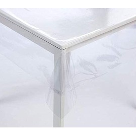 Transparent Table Film, Transparent Tablecloth 140 cm Wide, Sold by the Metre 0.22 mm Thick, Washable (140 x 400 cm)