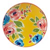 Damask Floral 8.5" Porcelain Salad & Dessert Plates, Set of