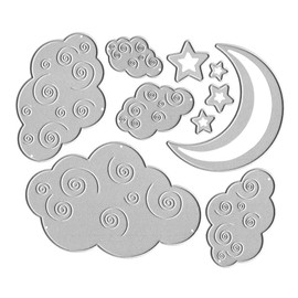 Metal Moon Cutting Dies, Clouds Stars Die Cuts Embossing Stencils Template Mould for Card Scrapbooking and DIY Craft Album Paper Card Decor