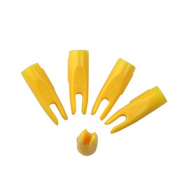 ZSHJG 50 pieces archery arrow cam plastic 5/16 inch hunting plastinock arrow cam shaft end accessories (yellow)