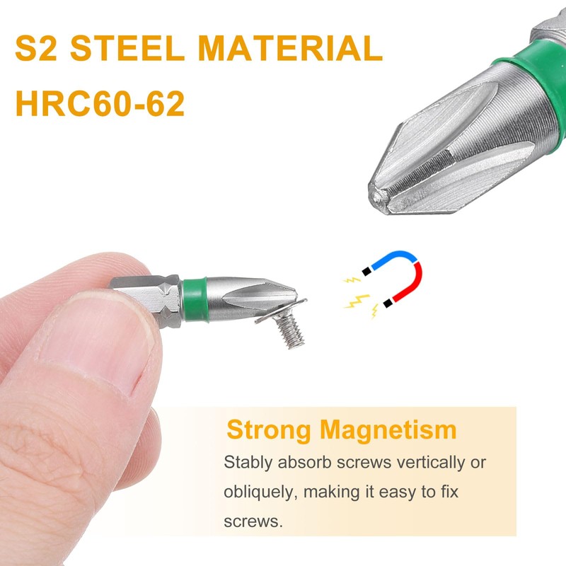 sourcing map 5pcs Phillips Screwdriver Bit PH1 1/4" Hex Shank