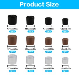 QBXMY7 Heel Caps for High Heels, High Heel Protector Caps Tip Covers, Noise Reducing & Non-Slip Heels Protectors Protective Cap Replacement Tips for Shoes Women (8, Brown)