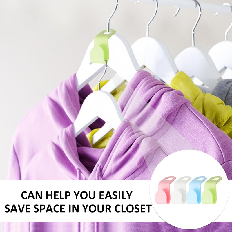 60-Piece Set Of Hanger Connection Hooks With 1 Storage Bag,