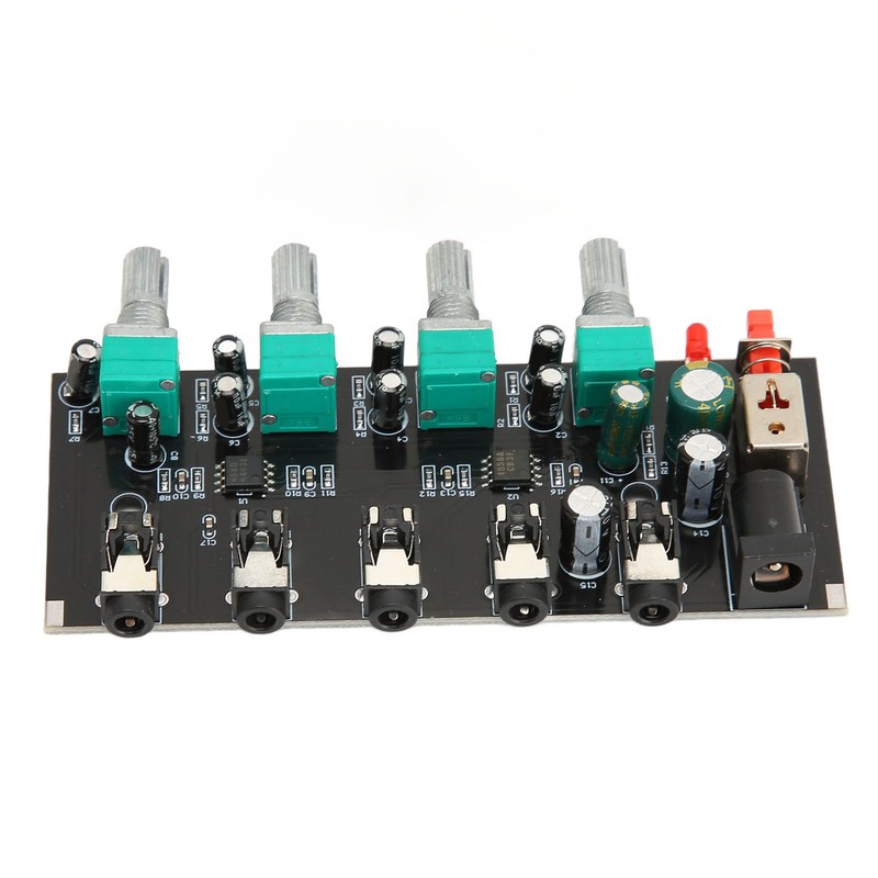 4 Way Stereo Mixer Board 4 In 1 Out Adjustable
