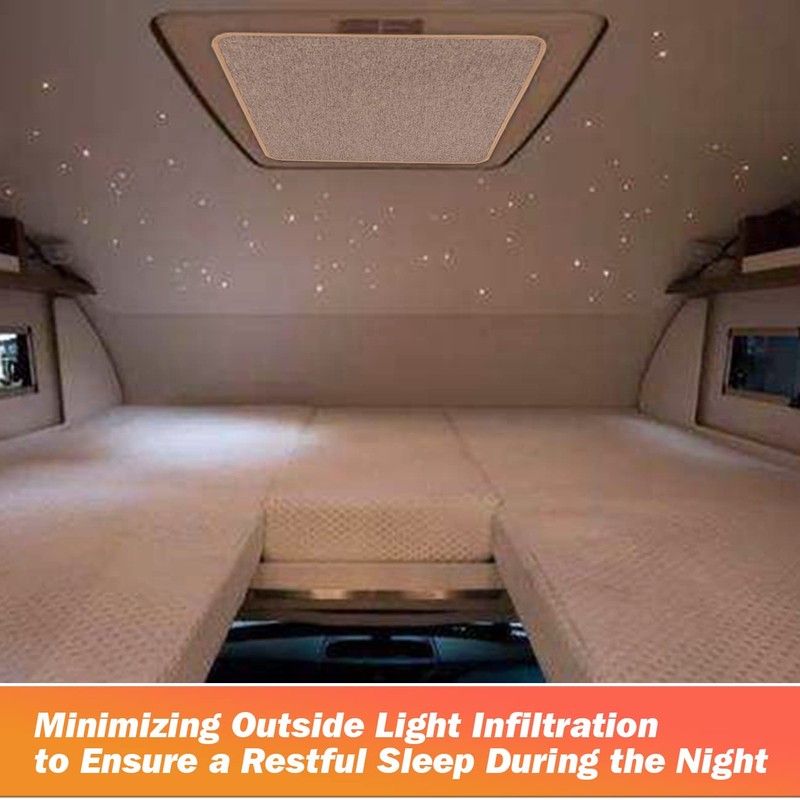 RV Roof Vent Skylight Insulator Window Cover, Sun Blackout Fabric