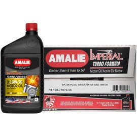 AMALIE IMPERIAL TURBO 10W-30 Motor Oil (160-71076-56) 1 Quart Bottle, Pack of 12 | Made in USA