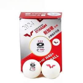 Ppbigu Yinhe/Galaxy 6pcs New Material H40+ 3-Star WTT Pingpong Balls, 2024 Singapore Grand Slam Table Tennis Balls, Seamed ABS ITTF Aproved Table Tennis Racket Ball (1-Pack-6-Balls)