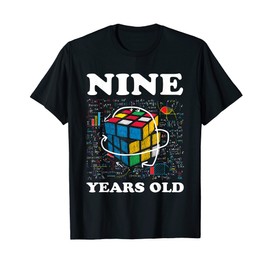 Competitive Speed Cubing 9 Years Old Birthday for Boy Girl T-Shirt