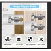 Pack of 12 Hinge Repair Plate with Hole, Kitchen Hinge