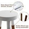 LitaEther 9" Rubber Wood Plant Stool, Wood Accent Stool, Reverse