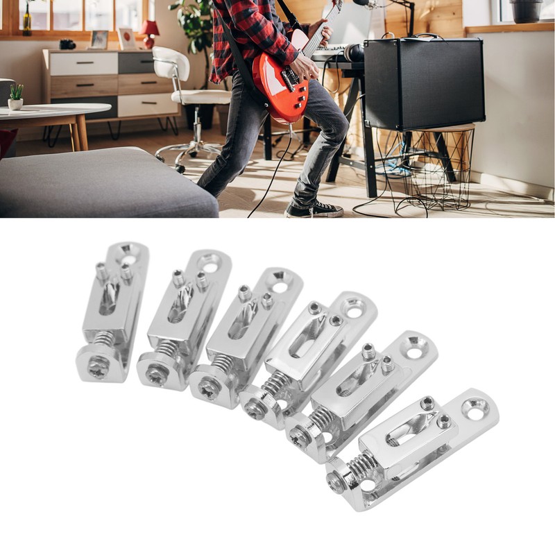 6PCS Guitar Bridge Saddle Split Type Zinc Alloy Electric Guitar