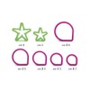 DECORA KIT 7 Cutters Rosen-Set, Plastik, violett, 8.5 x 8.5