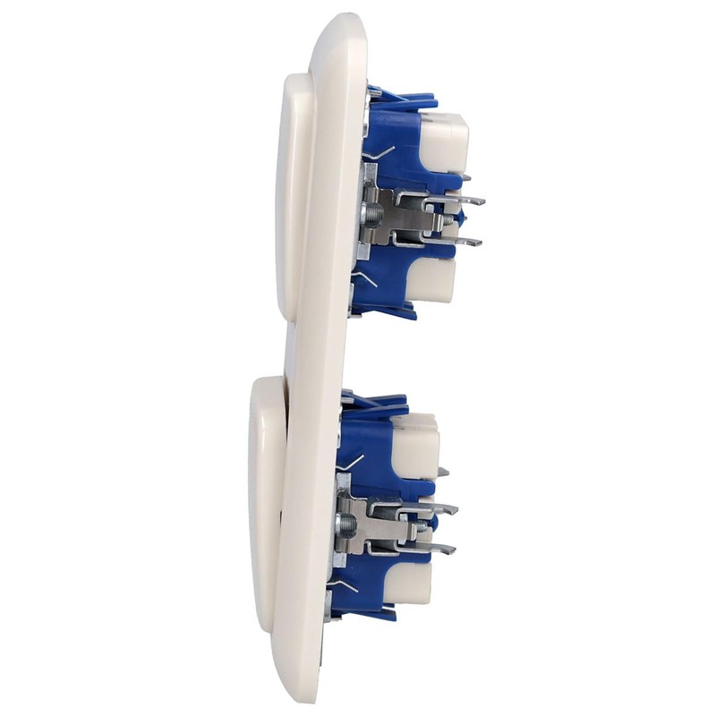 Busch-Jaeger Duro 2000 Complete Set Double Light Switch as Push