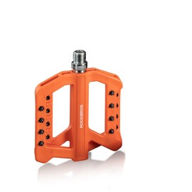 ROCKBROS Bike Pedals 9/16 Inch Non-Slip Cycling Pedals 7 Sealed Bearings Bicycle Pedals with Wide Platform Nylon Flat Pedals for Road Mountain Racing Bike MTB