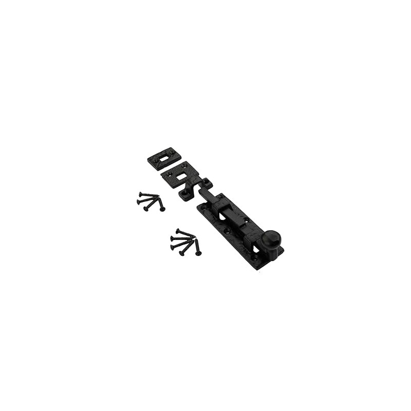STALLION HARDWARE Heavy-Duty Iron Slide Bolt Latch - Black Powder