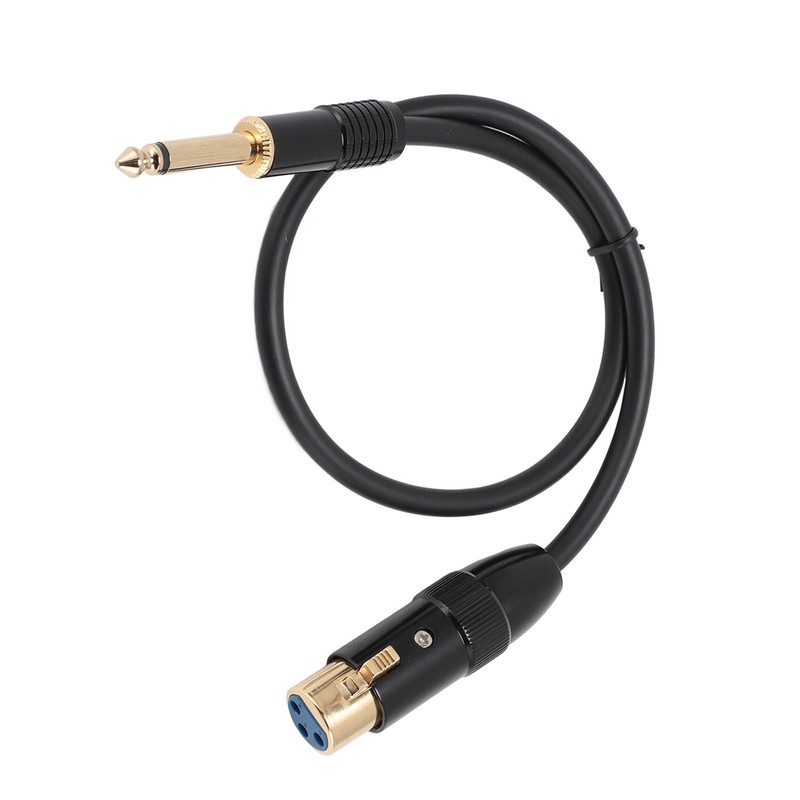 XLR Female to 6.35mm Mono Male Cable Gold Plated Connector