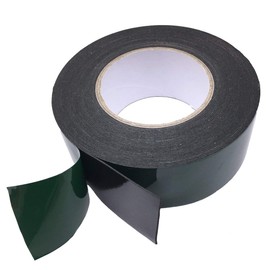 Maveek Schaumstoff-Klebeband, 10 m (50 mm), doppelseitig, wasserdichte Montage-Klebeband-Rolle, Radzierblenden, schwarz