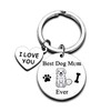 Nimteve Dog Mum Keychain Dog Lover Gifts Best Dog Mum