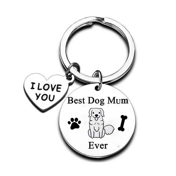 Nimteve Dog Mum Keychain Dog Lover Gifts Best Dog Mum