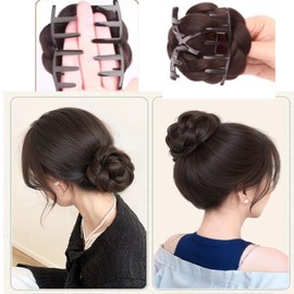 HAPVITAL Bun Wig, Kimono Dress, Chignon, Part, Popular, Natural, Women's Wig, Extension, Hair Ornament, Perfect Hairstyle, Volume Up, Easy, Stylish, Point Wig (Light Brown)