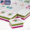Dark Green Mahjong Acrylic Mahjong Tiles 4-layer Engraved American Mahjong