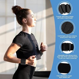 Wrist And Ankle Weights For Women Mens 2lb pair(1lb each) Weighted Bracelet,Adjustable Weights For Walking,Running,Dancing,Yoga,Pilates,Strenght Training And More