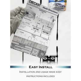 Handmade Hotwheels Display | Diecast Wall Hook Storage System: Wall-Safe Hanger 20=80cars