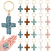 Landical 20 Pcs Christian Cross Keychain Religious Gifts Bulk for
