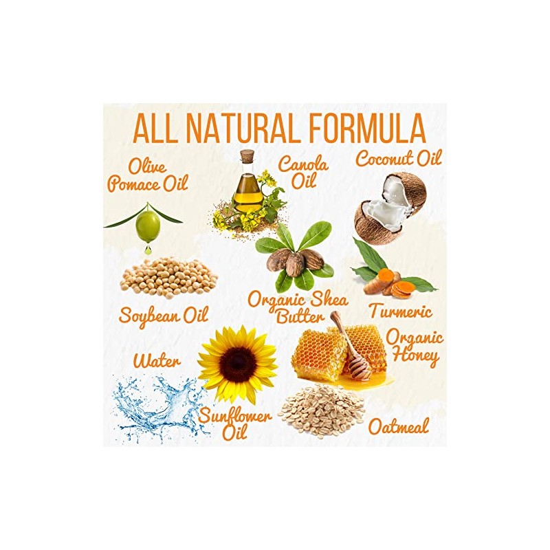 Natrulo- Jabón de cúrcuma natural para rostro y cuerpo: jabón