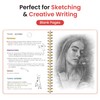 Taja Blank Spiral Journal Notebook for Women & Men, 140