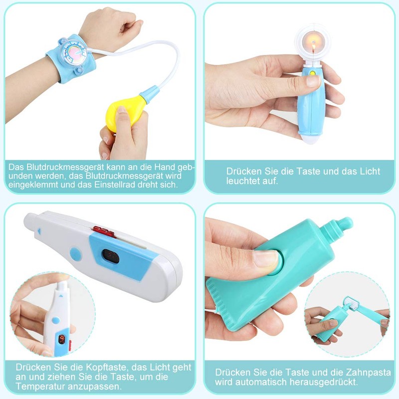 Anpro 46-Piece Doctor's Case Medical Toy Role Play Toy Set,