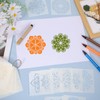 OOTSR 48 Stk Mandala-Schablonen Set, 9.14cm Zeichnung Malschablonen DIY, Kunststoff