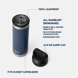 YETI Rambler 18 oz Bottle, Leakproof, Vacuum Insulated, Stainless Steel with Chug Cap, Cosmic Lilac