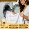 White Polyester Table Cloths for Rectangle 4 Foot Tables, 1