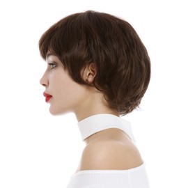 WIG ME UP - YZF-4015-4/30 Women's Short Short Hairstyle Pixie Cut Fringed Voluminous Chestnut Brown Mix
