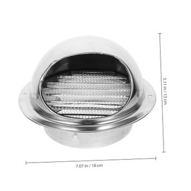 LALAFINA Round Stainless Steel Exhaust Grille External Extractor Vent Cover for Dryer Kitchen Ventilation Systems Windproof Rainproof Design Easy Installation